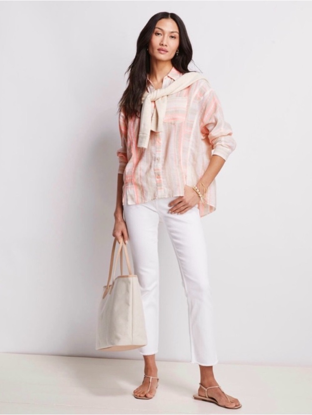 VINEYARD VINES Striped Weekend Button Down Tunic